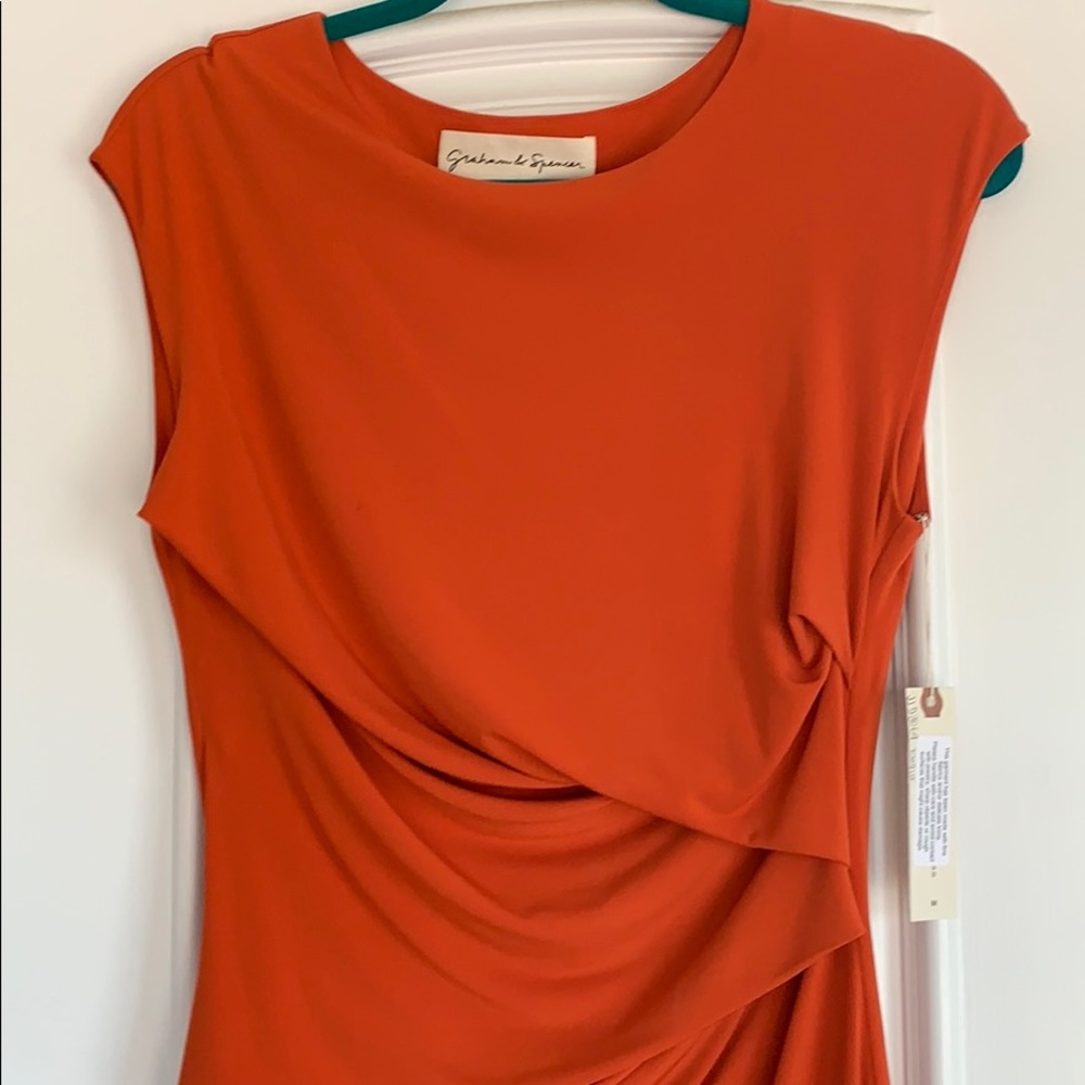 Graham and Spencer draped, knee length dress.
